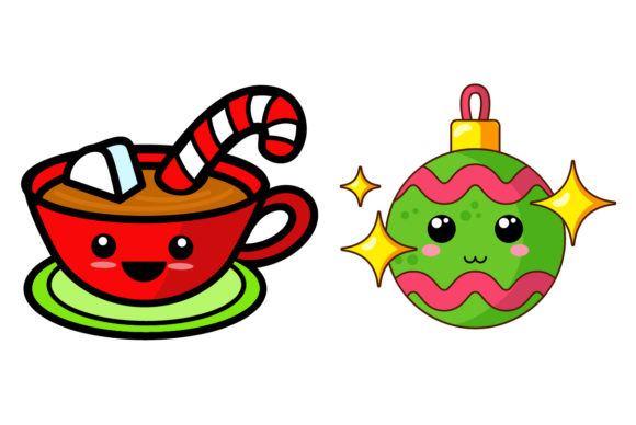 Bundle Kawaii Christmas-03: Graphics & Illustrations Review