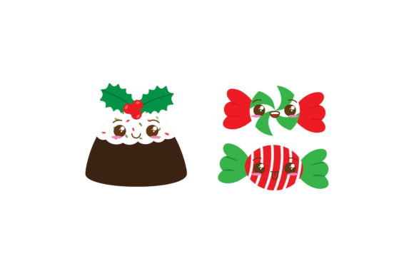 Cake and Candy Christmas Graphics: Editorial Illustrations