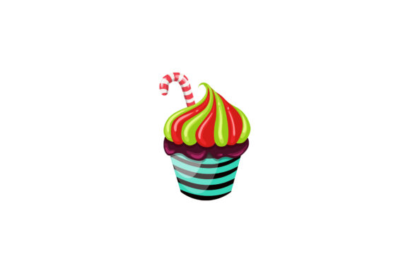 Christmas Cupcake Illustration Vector Graphics Review