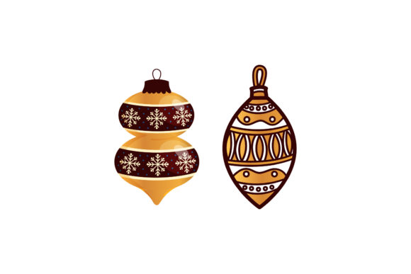 Christmas Decoration Set Ornaments: Graphics & Illustrations