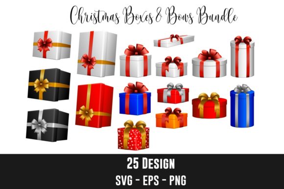 Christmas Gifts Vector Bundle: Graphics & Illustrations