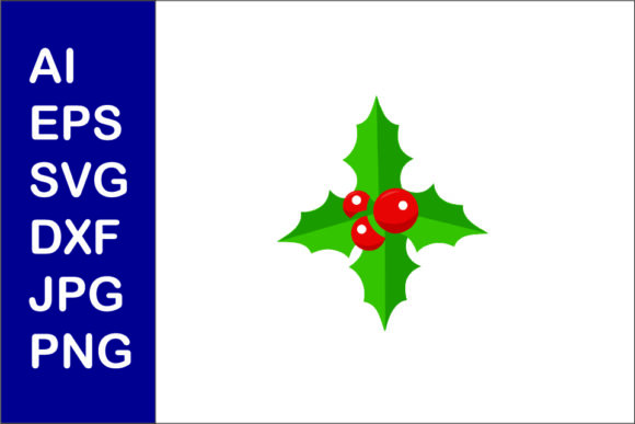Christmas Mistletoe Flat Illustration 006 Graphics Review