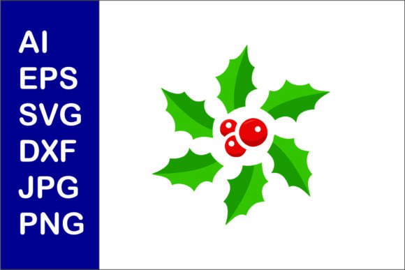 Christmas Mistletoe Flat Illustration 010 Graphics Review