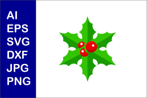 Christmas Mistletoe Flat Illustration 012 Graphics Review