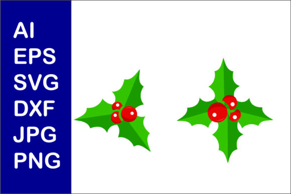 Christmas Mistletoe Flat Illustration 02: Graphics Review