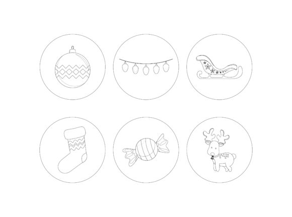 Christmas Santa Sleigh Outline Bundle: Graphics Review