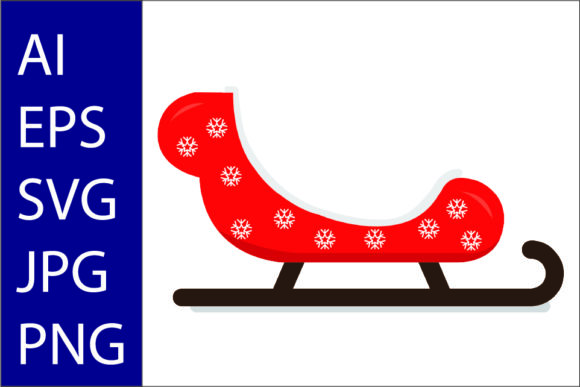 Christmas Sleigh Snowflakes Graphics & Illustrations Review