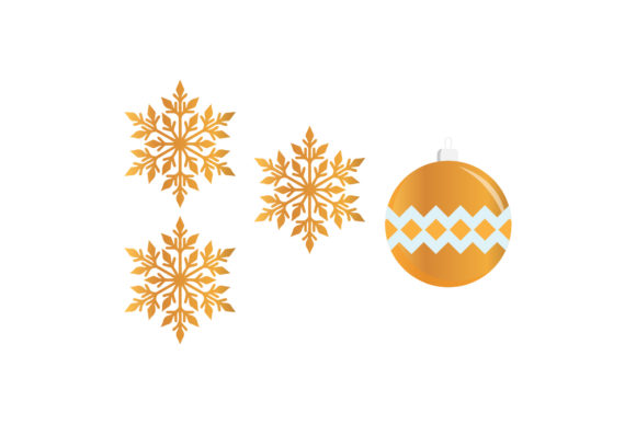Christmas Snow Ornaments Graphics and Illustrations Asset