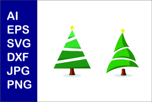 Christmas Tree Flat Illustration Svg 012 Graphics Review