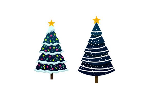 Christmas Tree Set Christmas Vector Graphics Review