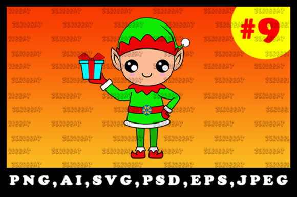 Cute Christmas Elf Graphics: Editorial Illustrations Review