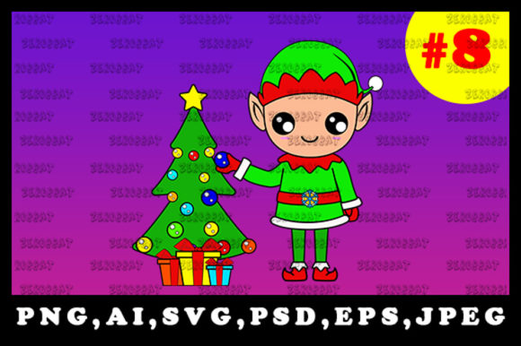 Cute Christmas Elf Sublimation Clipart 8 Graphics Review