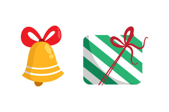 Gift and Bell Christmas Set: Graphics & Illustrations Review