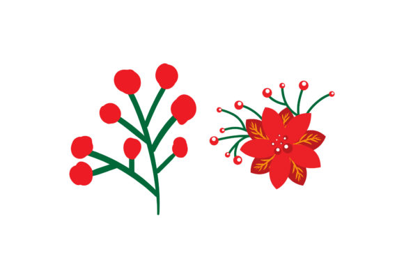 Mistletoe Leaf Set Christmas Vector Review