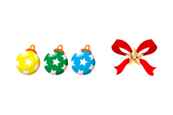 Ornaments and Ribbon Christmas Asset: Graphics & Illustrations