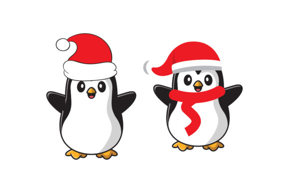 Penguin Character Christmas Assets: Graphics & Illustrations