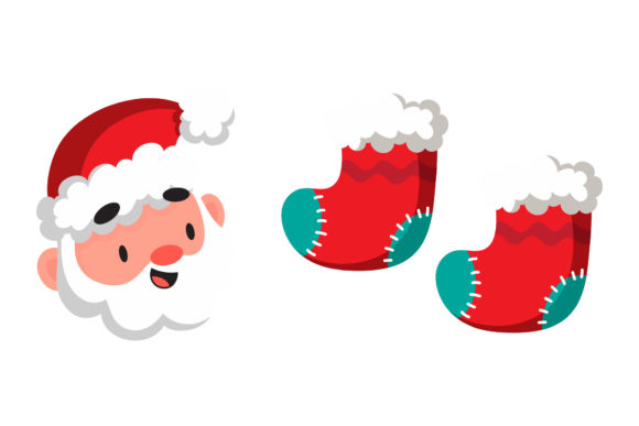 Santa and Stocking Christmas Set: Graphics & Illustrations Review