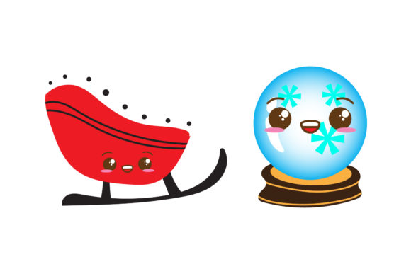 Santa Sled Snowball Set: Graphics & Illustrations Review