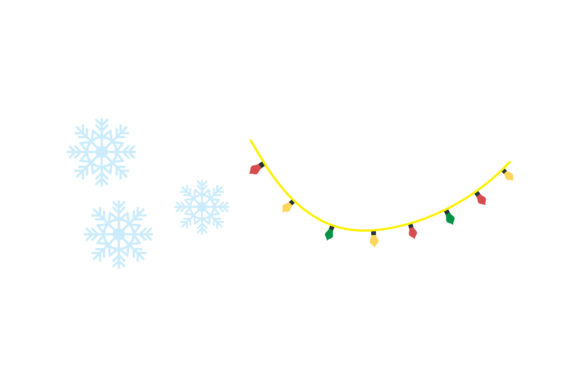 Snow and Light Decor Christmas Vector: Festive Graphics & Illustrations